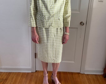 Vintage Gingham Suit - Handmade Two-Piece Outfit