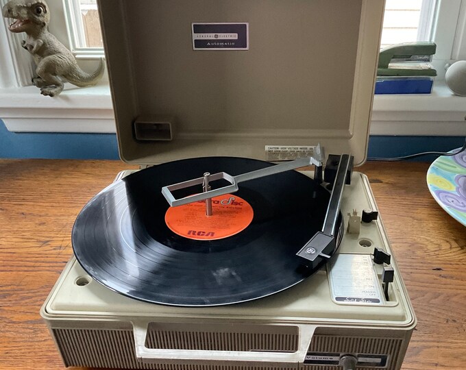 Vintage Portable Record Player General Electric Automatic Etsy