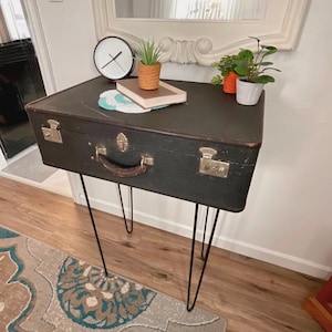 Mid Century Modern/ Koffertisch/ Beistelltisch/ Konsolentisch/ Eingangsbereich Drop Zone- Stehpult - Nachttisch/Blumenstand-Kücheninsel