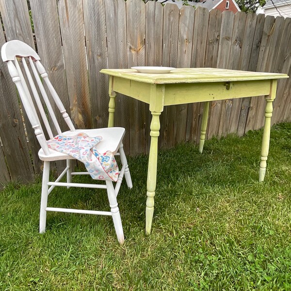 Vintage Wood Table-Kitchen Island-Desk-Portable Bar-Console Table