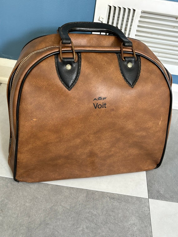 Vintage Bowling Ball Bag Brown 