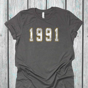 Vintage 1991 TShirt | 1991 Year Shirt | Birthday TShirt for 1991 | Team Colors | Born in 1991 | Unisex | Birthday Gift Shirt | Vintage Tee