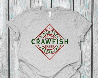 Rivierkreeft TShirt Grappig Parodie Label Rivierkreeft Pinch Peel Eten Repeat | Premium Unisex Tee | Rivierkreeft Boil Shirt | Grappige rivierkreeft T-shirt
