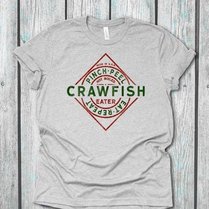 Crawfish TShirt Funny Parody Label Crawfish Pinch Peel Eat Repeat | Premium Unisex Tee | Crawfish Boil Shirt | Funny Crawfish T Shirt