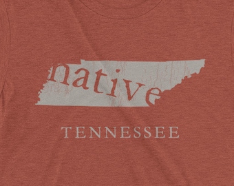 Tennessee State T Shirt, Native Tennessee Shirt Vintage Look Distressed Design T-Shirt, Unisex super bequem T Shirt