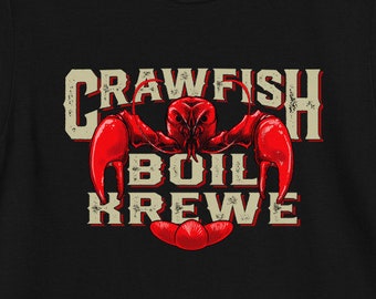 Crawfish Boil Krewe TShirt Louisiana Crawfish Short-Sleeve UNISEX T-Shirt