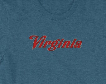 Virginia Shirt Vintage Distressed Graphic Short Sleeve Unisex Tee