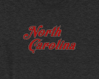 North Carolina Shirt Vintage Distressed Graphic Short Sleeve Unisex Tee