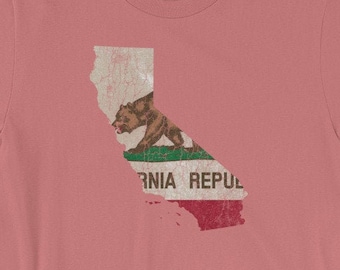 California State Flag TShirt - Vintage Distressed Look Graphic Tee