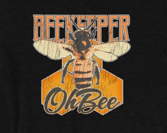 Beekeeper TShirt - Oh Bee. Vintage Retro Look T Shirt for Beekeepers