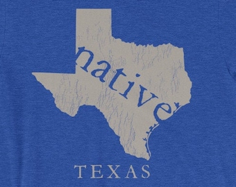 Texas TShirt Native of Texas Vintage Look State Home Native Tee