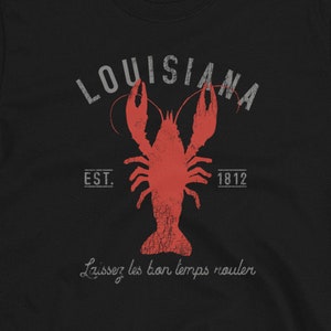 Louisiana Crawfish TShirt | Laissez les bon temps roulier | Est 1812 | Louisiana Crawfish Tee | Vintage Graphic Tee | Crawfish Boil TShirt