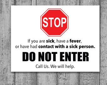 Do not enter if sick | Etsy