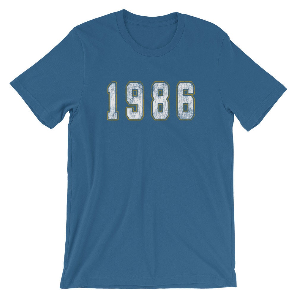 Vintage 1986 Vrouwen Tees Shirt Zomer 40e Verjaardag Shirts Korte Mouw
