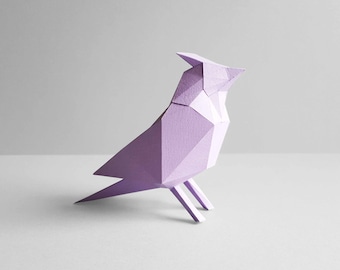 The Bird, papercraft, home decoration, paper animals, kit, polygonal,3D wall decor, trophy