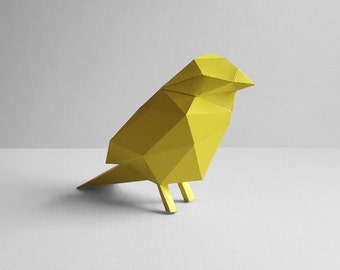 The Bird 2, papercraft, home decoration, paper animals, kit, polygonal,3D wall decor, trophy