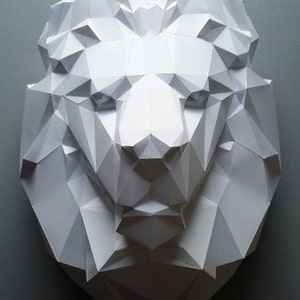 The Lion, papercraft, home decoration, paper animals,Lion kit, polygonal paper