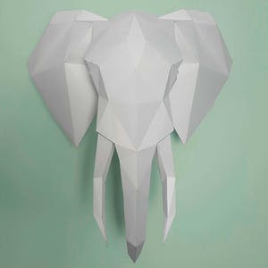 Elephant, papercraft, home decoration, paper animals,Elephant kit, polygonal paper,éléphant