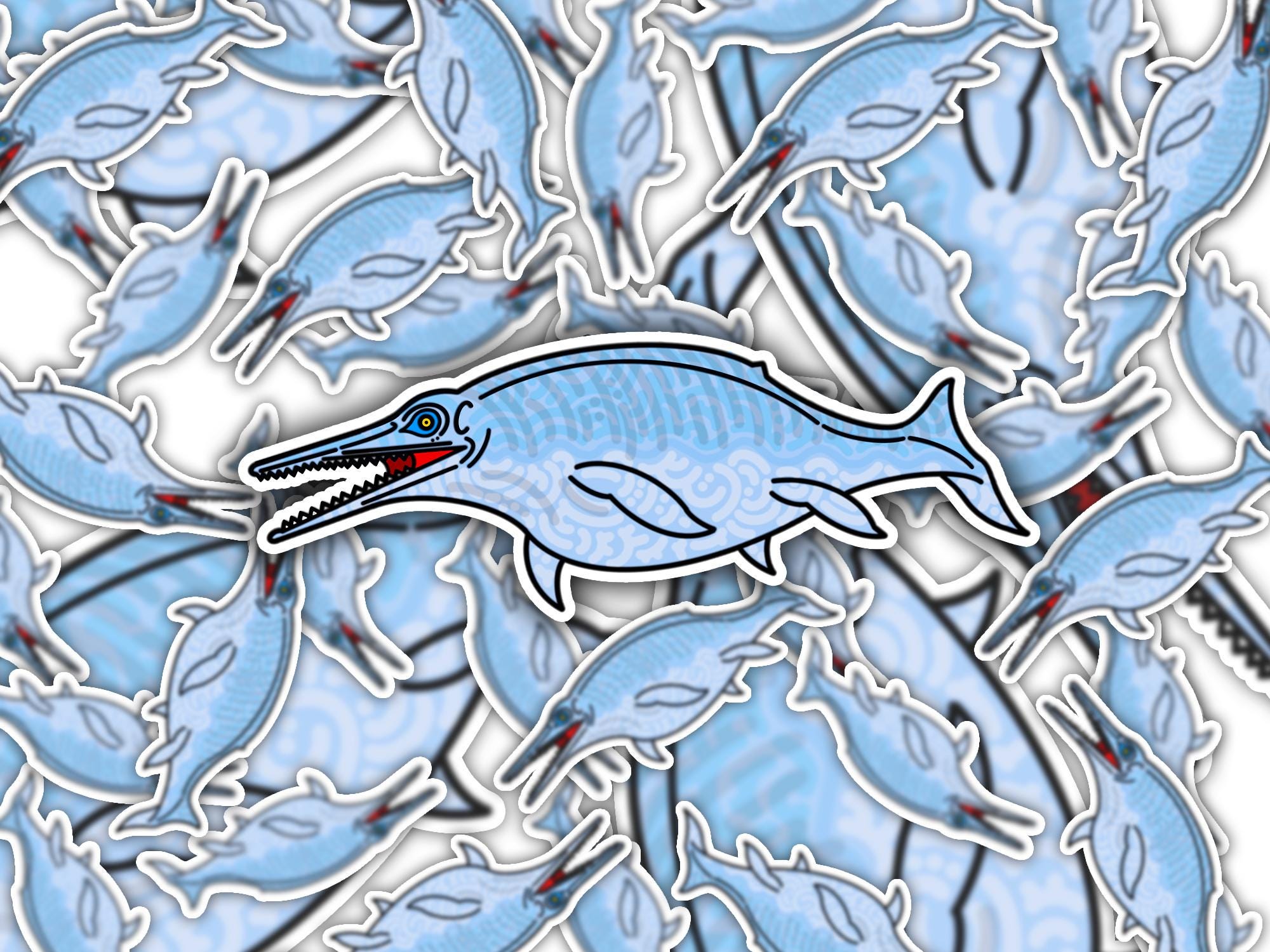Ichthyosaur Sticker - Etsy, image size:2000x1500
