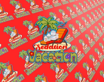 Sedation Vacation Sticker, Funny Nurse Humor, Medical Decal
