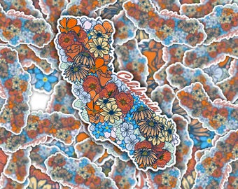 California Sticker - Wildflowers of the Golden State