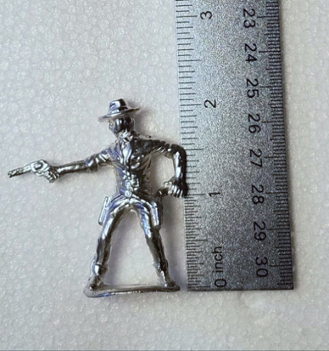 Gunslinger cowboy hand cast Bullion .999 Fine Silver | Etsy