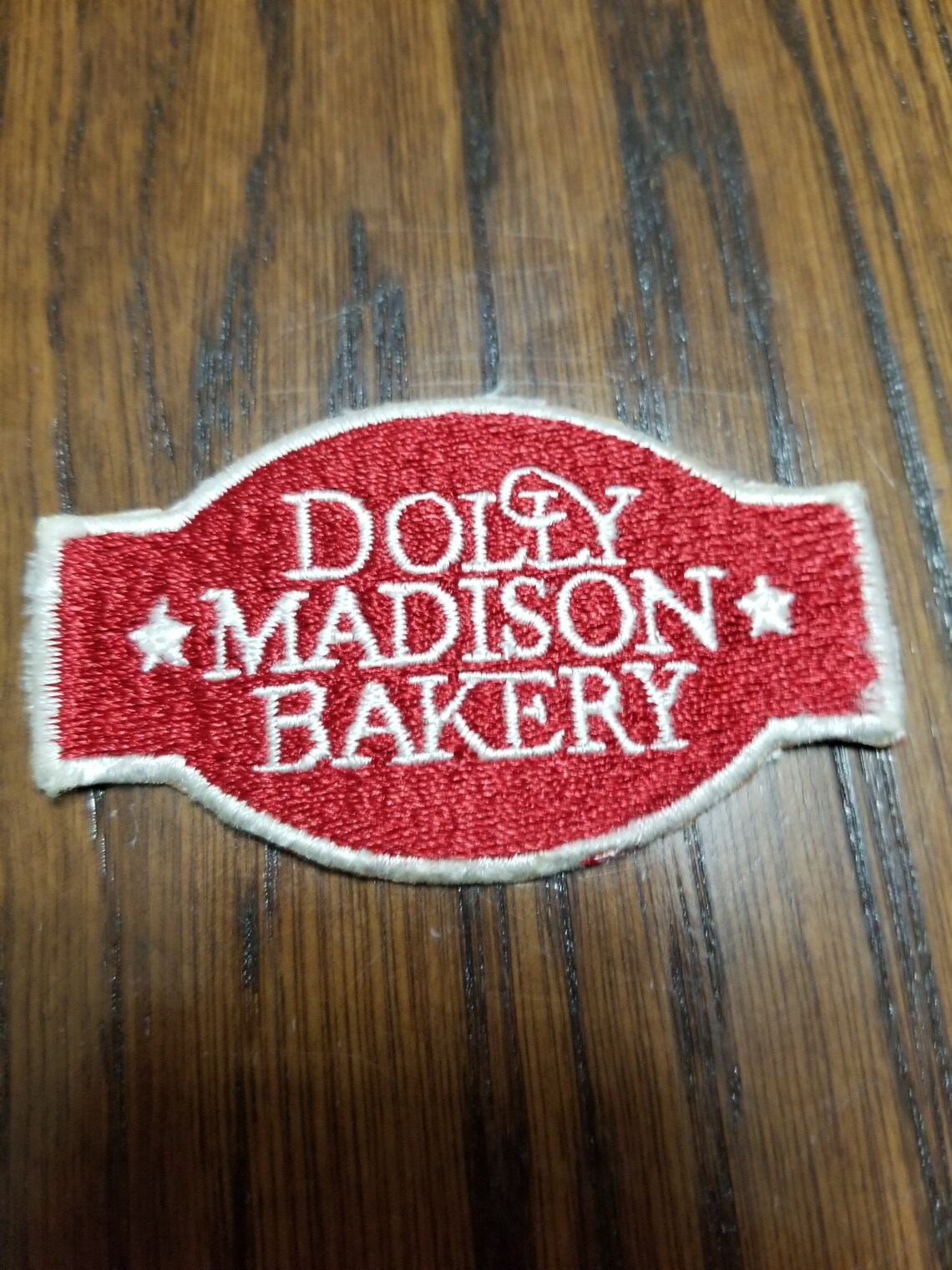 2 vintage Dolly Madison Bakery sew on Patches red white star Etsy