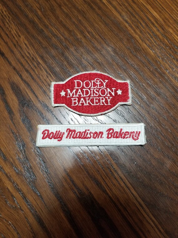 2 vintage Dolly Madison Bakery sew on Patches red white star Etsy