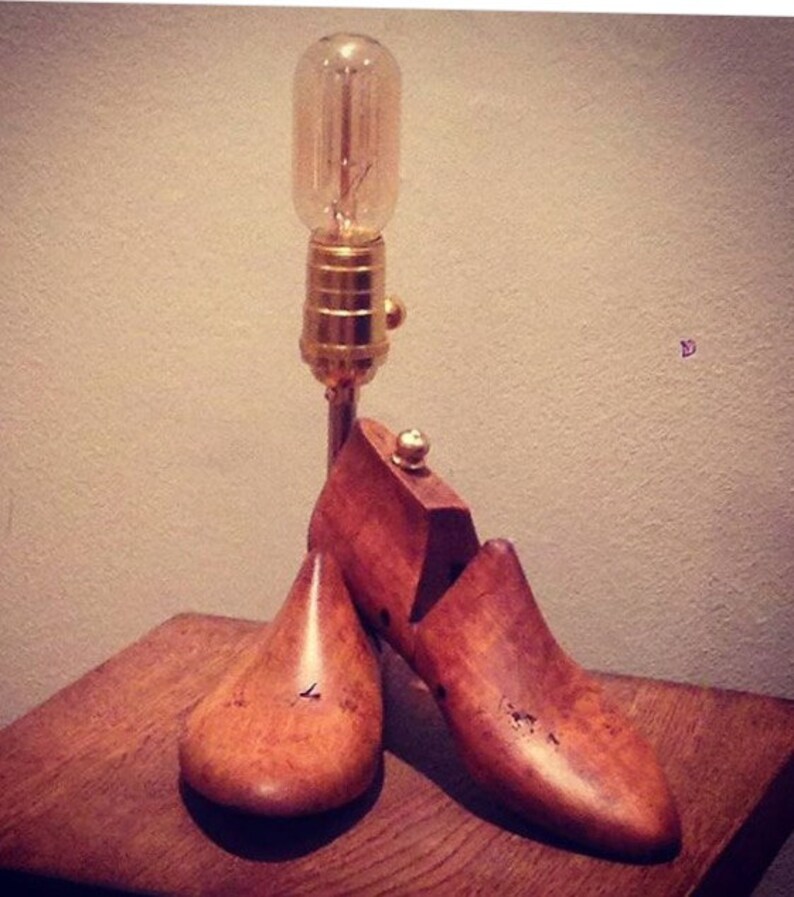 Vintage Wooden Shoe Lasts / Mouldstable Lamps Side Lamp Etsy