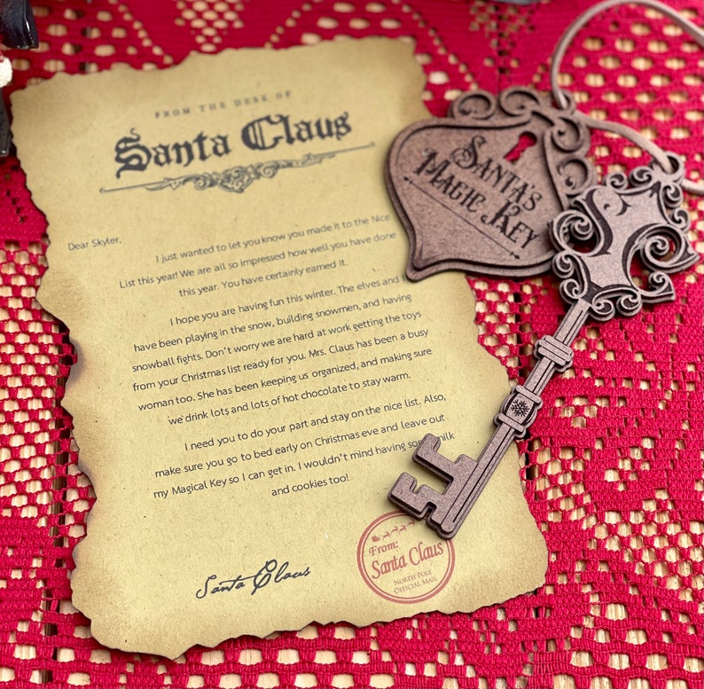 Santas Magical Key and Personalized Letter Etsy