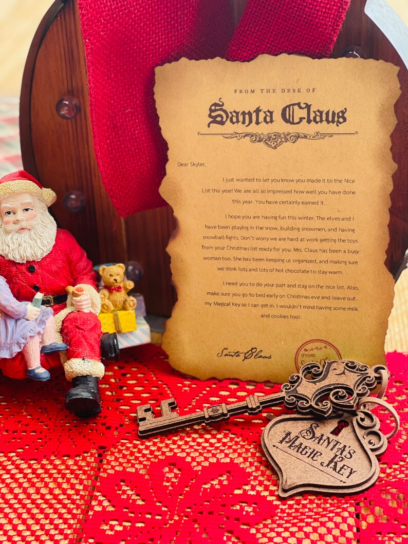 Santas Magical Key and Personalized Letter Etsy