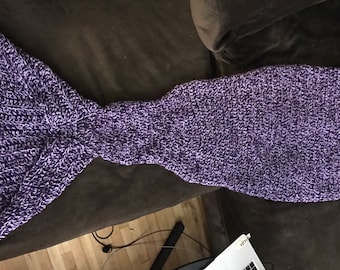 Manta de cola de sirena de ganchillo