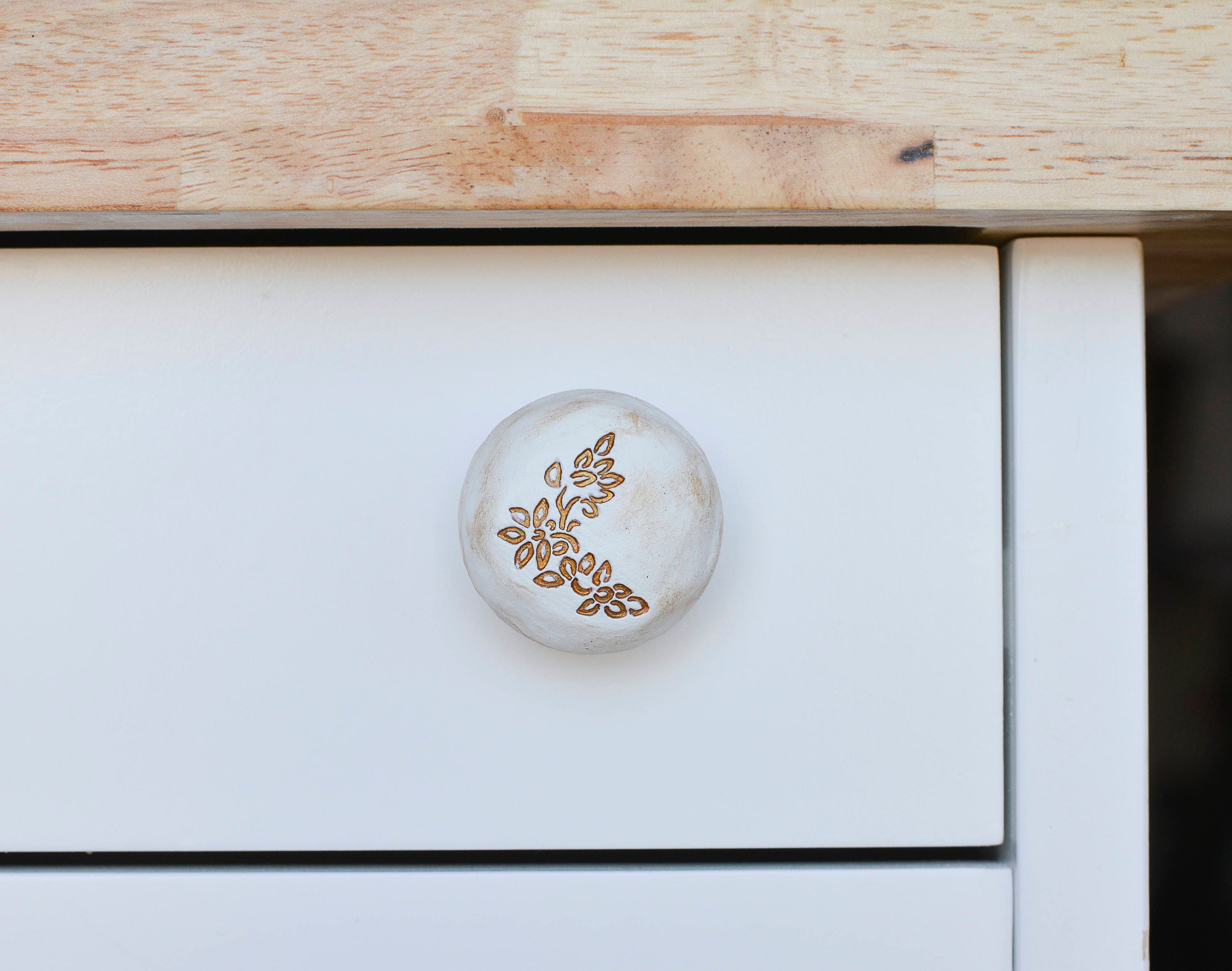 Luxury Golden Knob Unique gold knob Unique drawer knob Etsy
