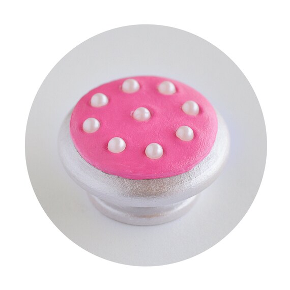 Pearl Cabinet Knobs Pink Drawer Knobs Girl Knobs With Etsy