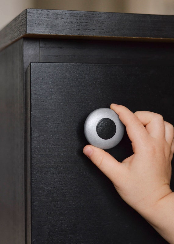 Unique Knobs Silver Knob Knob for Black IKEA Etsy