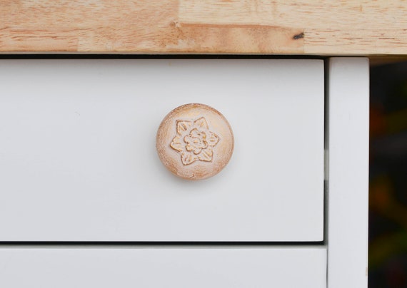 Unique Drawer Knob Gold Dresser Knobs Knob With Flower Etsy