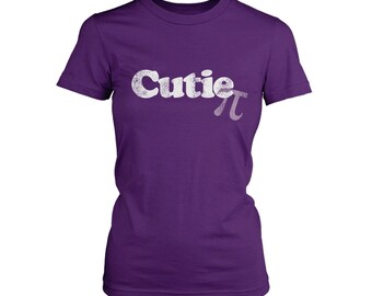 Cutie Pi Funny Cute Math Science Nerd Geek LADIES JUNIOR FIT T-shirt Tee