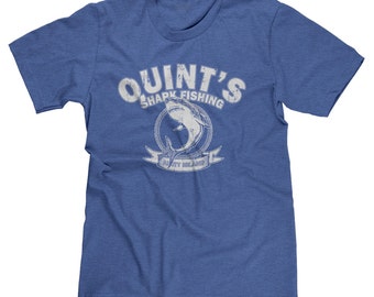 Quint's Shark Fishing Jaws Captain Quint You're Gonna Need A Bigger Boat Classic Movie Parody T-shirt Tee