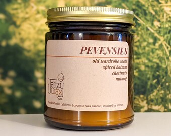 Pevensies - Narnia inspired Bookish Candle | Spiced Balsam Chestnut | Book Lover Gift