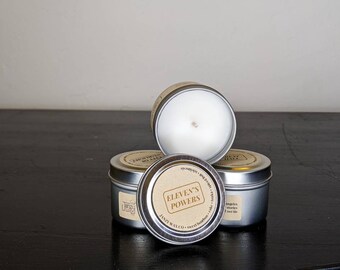 Wedding Favors Custom F-TC02G Bach Party Favors Mini Travel Candles 2oz Gold Tin Candles Black Tropical Leaves Candles