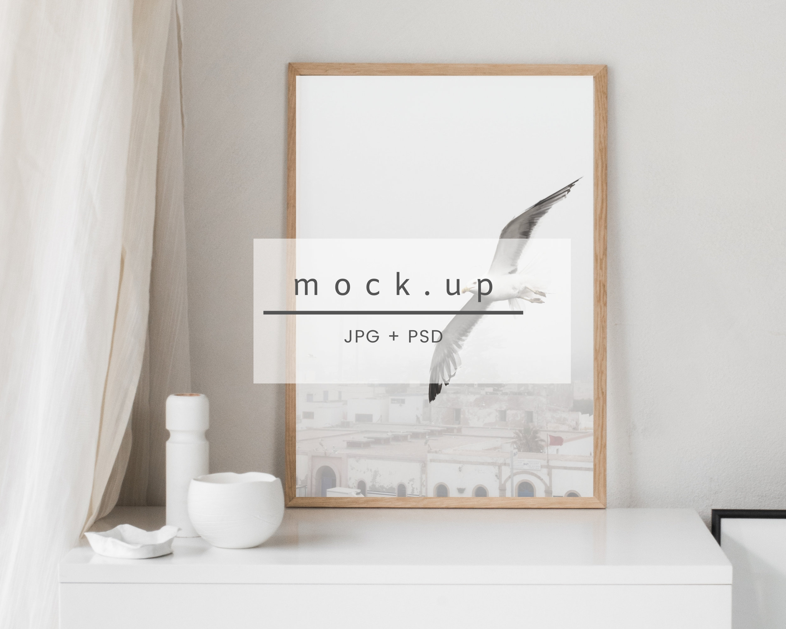 Download Wood Frame Mockup White Frame Picture Mockup Minimalist Etsy