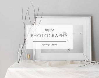 Horizontal frame mockup, minimalist frame mockup, mockup frame, digital mockup