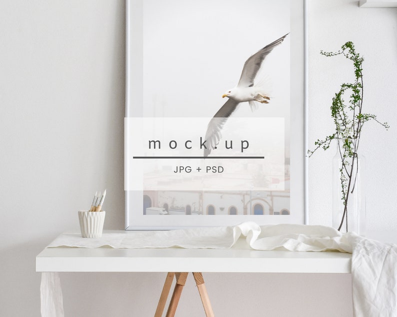 Interior mockup, styled frame mockup, wall art mockup, empty frame, styled mockup, digital mockup, photography mockup, product mockup, image 1