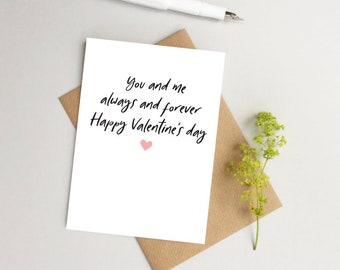 Forever always card - Valentine's card - Happy Valentines day - To my valentine - Husband card - Wife card - Girlfriend card Boyfriend Card