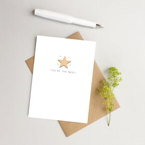 Eres la mejor tarjeta - Tarjeta bien hecha - Tarjeta de felicitaciones - Tarjeta de exámenes de aprobación - Nueva tarjeta de trabajo - Tarjeta Estrella - Tarjeta de cumpleaños - Tarjeta de amor