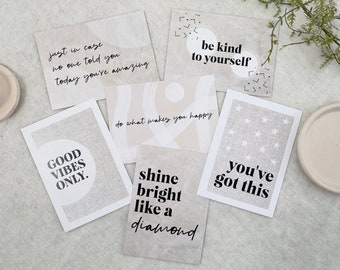 Positive Postcards - Positivity quote postcards - Motivational Post Cards - self love prints - A6 Prints - Motivational Quotes - girl boss