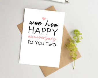 Anniversary card - On your Anniversary card - Wedding Anniversary card - To you both anniversary card - Your anniversary card