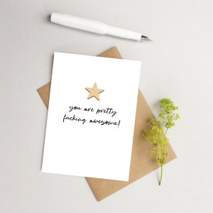 Usted es una tarjeta impresionante - Tarjeta bien hecha - Tarjeta de felicitación - Aprobación de la tarjeta de examen - Nueva tarjeta de trabajo - Tarjeta de aliento o cumpleaños