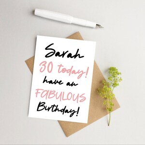 Carte d’anniversaire personnalisée pour l’âge - Carte d’anniversaire personnalisée - Carte d’enfant - Carte d’âge spéciale - Milestone Birthday Card - Anniversaire d’âge personnalisé