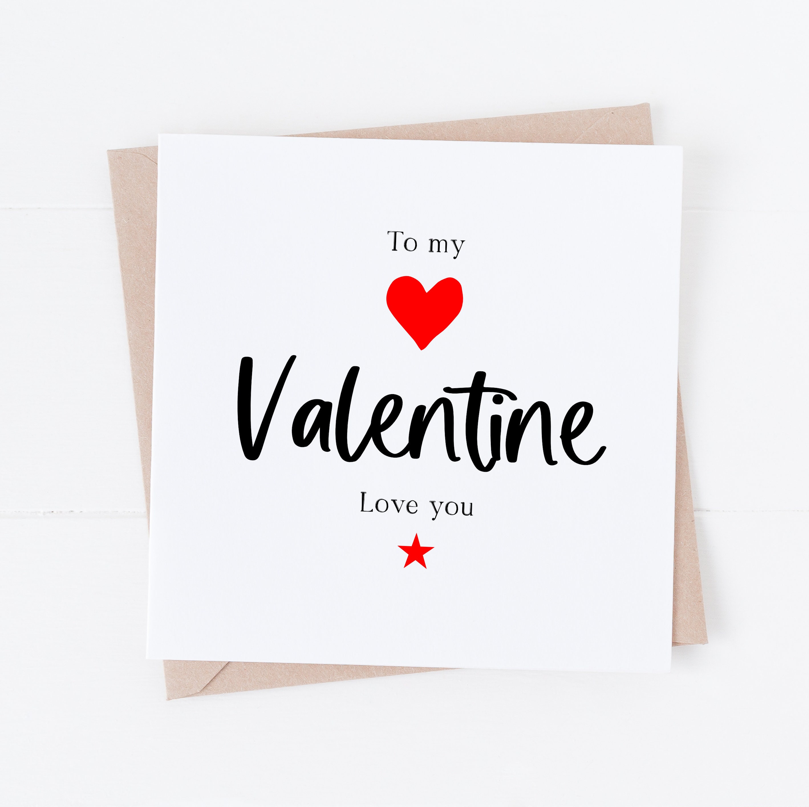 To my Valentine card romantic Valentines day card Love you Valentine s card Valentines card for wife Husband Boyfriend girlfriend